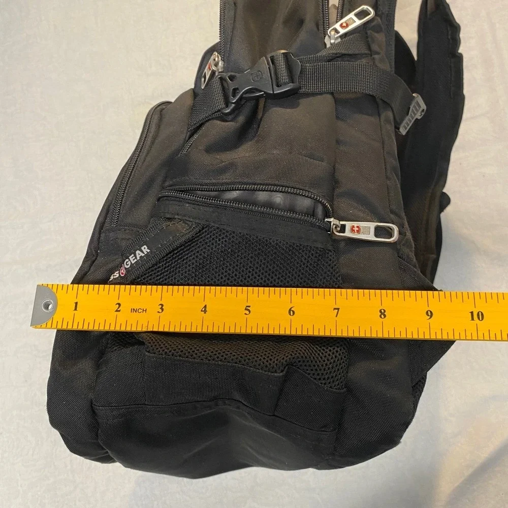 SwissGear Airflow Laptop Backpack Black Travel School‎ Book Bag Multi Pocket